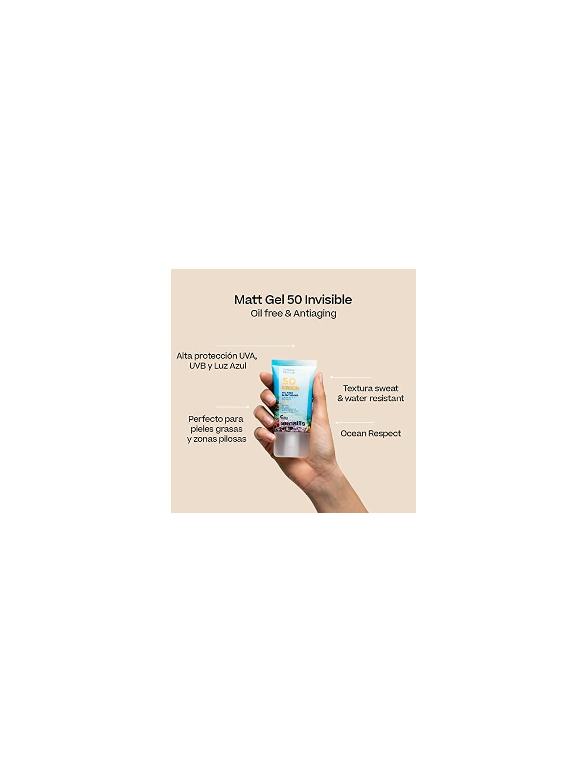 Sensilis MATT GEL INVISIBILE senza olio e antiet SPF50 40ml unisex
