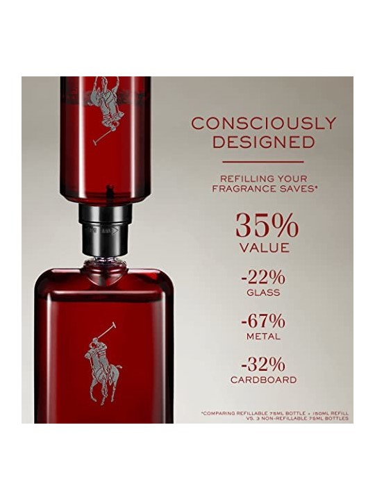 Ralph Lauren Polo Rosso Parfum Ricarica 150ml Uomo