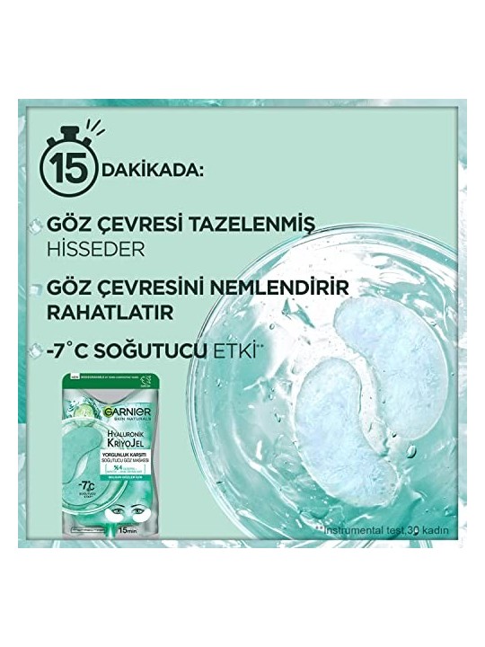 GARNIER Patch per occhi ialuronici Cryo Jelly Jelly donna 50g