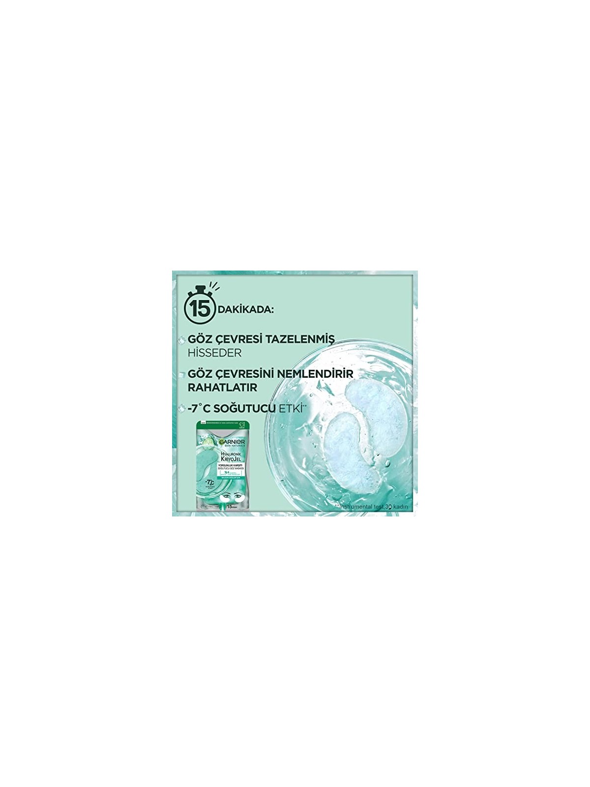 GARNIER Patch per occhi ialuronici Cryo Jelly Jelly donna 50g