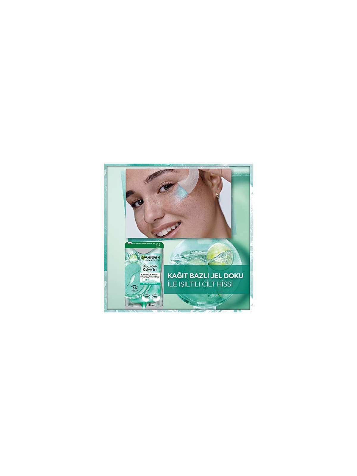 GARNIER Patch per occhi ialuronici Cryo Jelly Jelly donna 50g