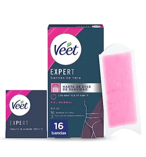 Veet EXPERT BIKINI depilatory wax strips for normal skin