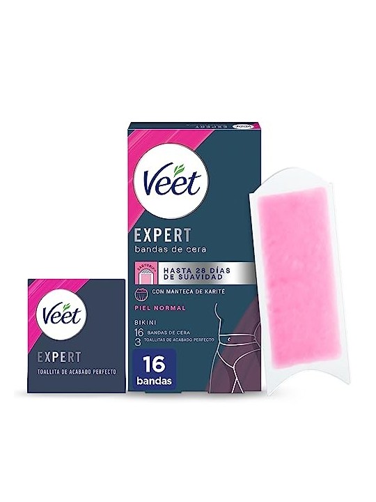 Veet EXPERT BIKINI depilatory wax strips for normal skin