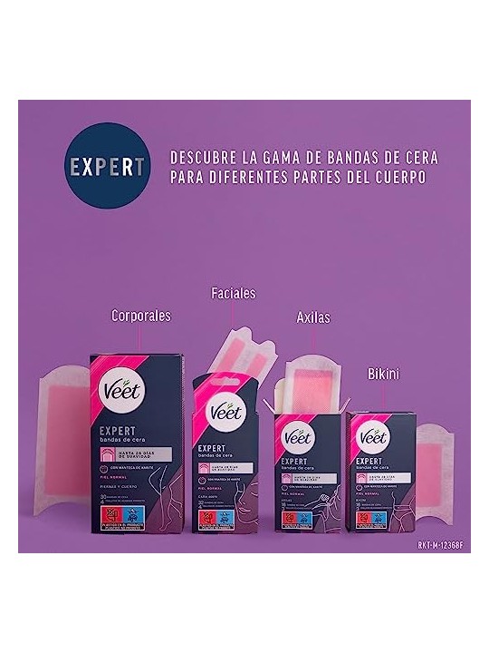 Veet EXPERT BIKINI depilatory wax strips for normal skin