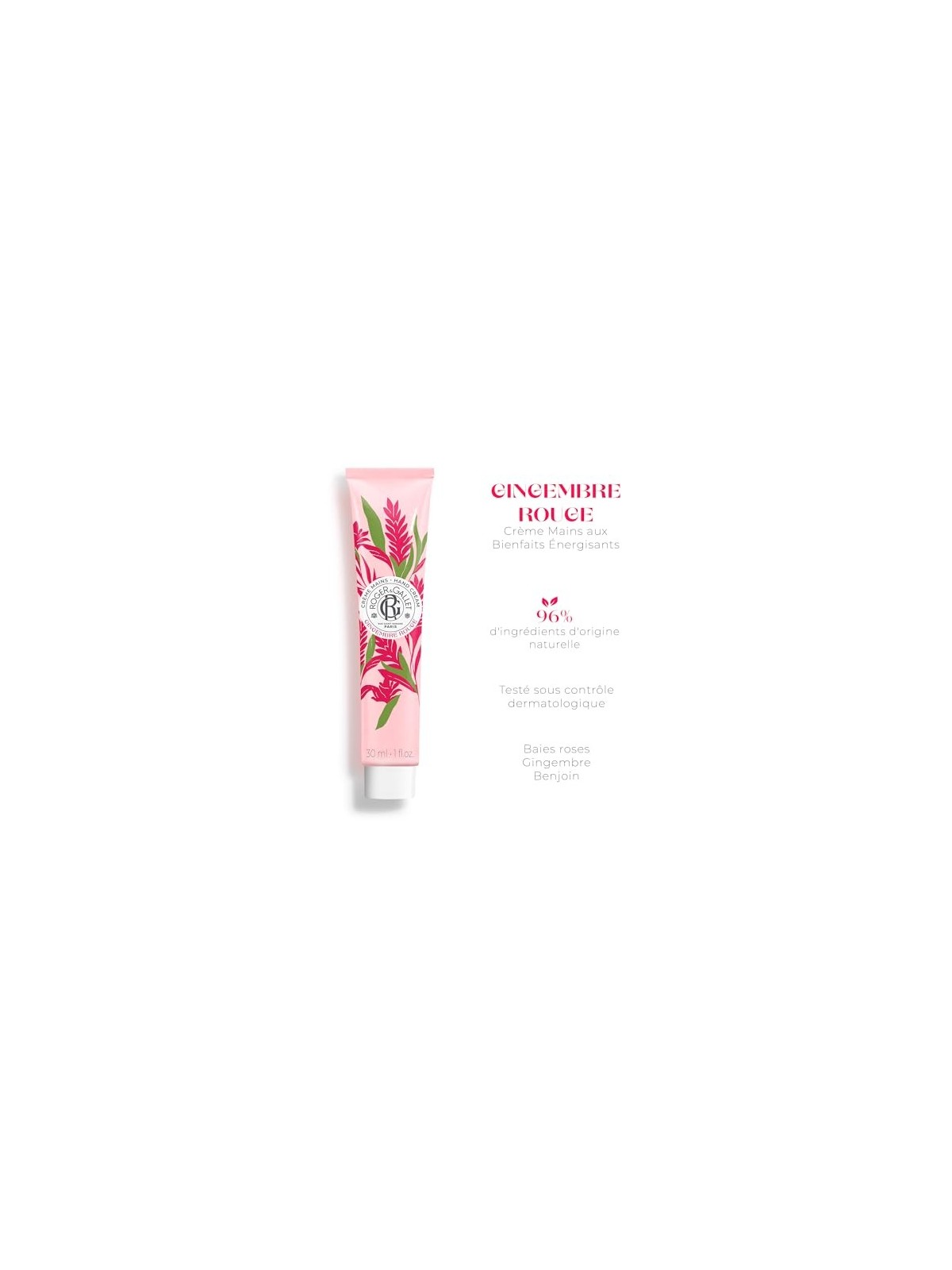 Roger & Gallet GINGEMBRE ROUGE hand and nail cream 30ml unisex