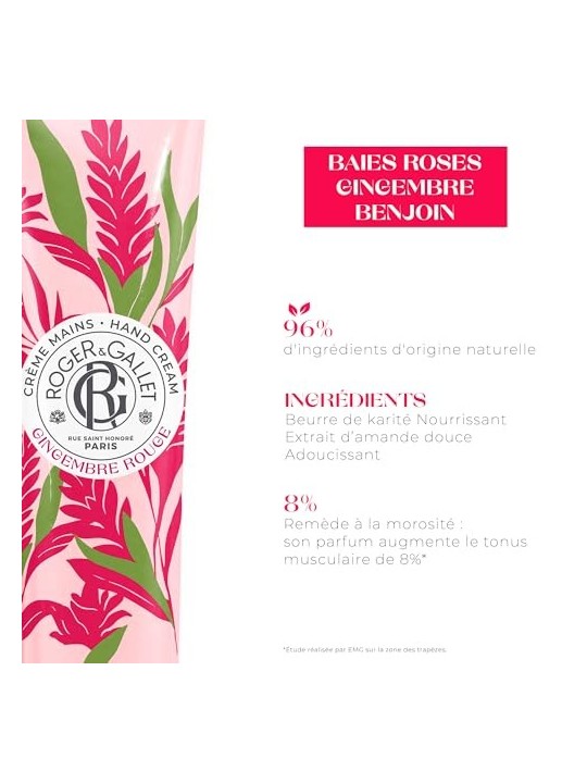 Roger & Gallet GINGEMBRE ROUGE hand and nail cream 30ml unisex