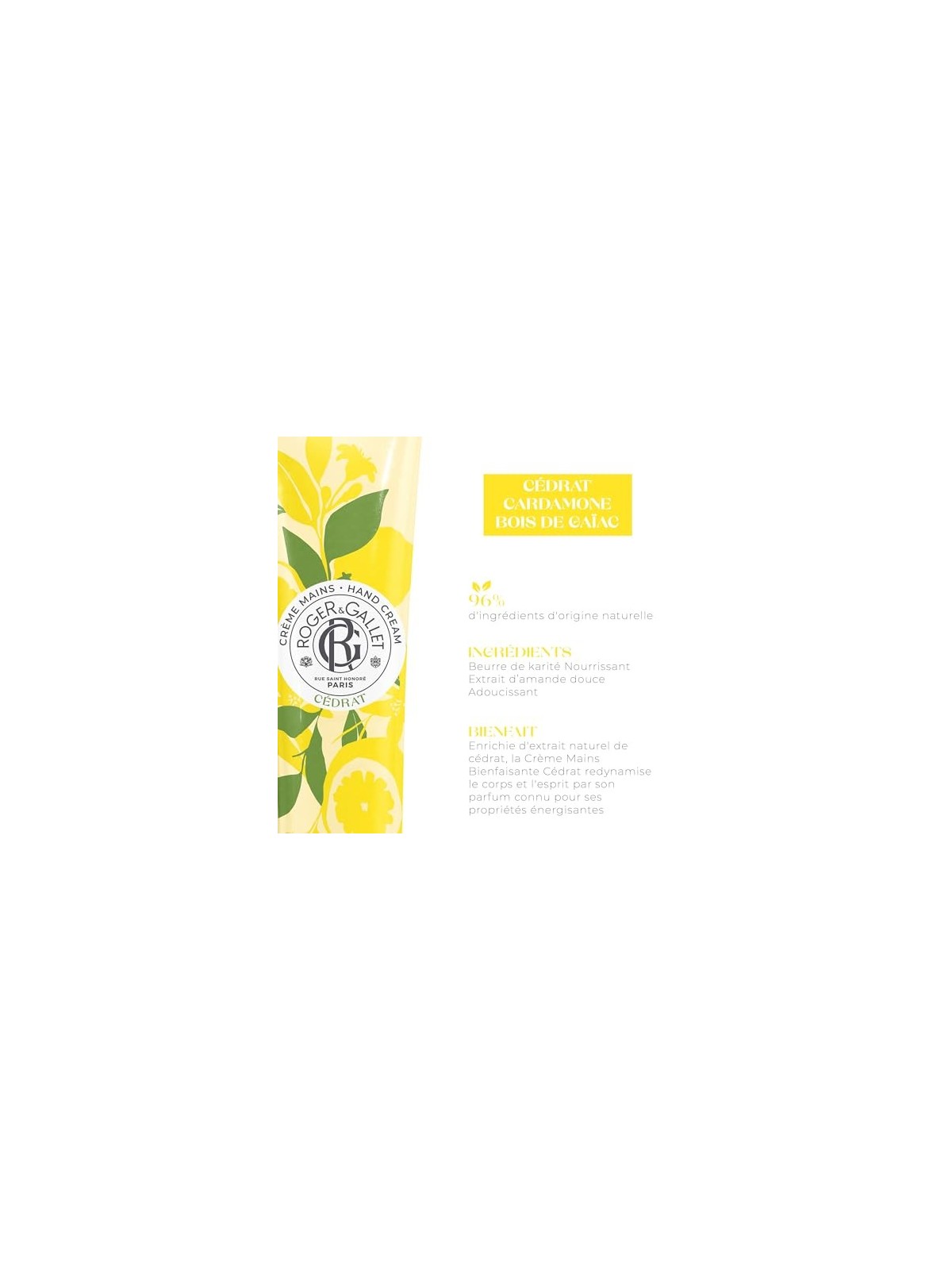 Crema mani e unghie Cï¿½ï¿½DRAT Roger & Gallet 30ml