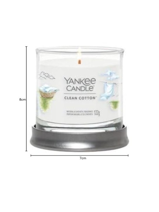 Yankee Candle Candela Tumbler Signature Cotone Pulito ist bavlna Candela Profumata unisex 122 0g