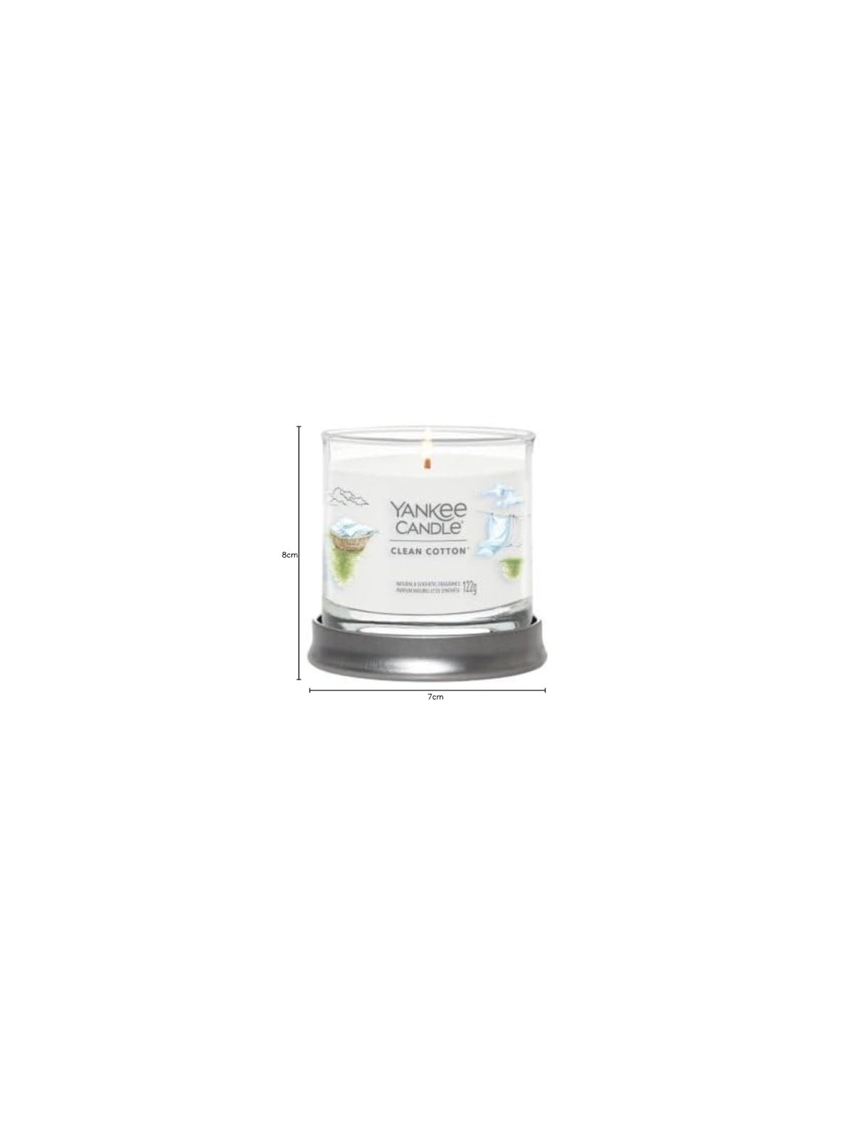 Yankee Candle Candela Tumbler Signature Cotone Pulito ist bavlna Candela Profumata unisex 122 0g