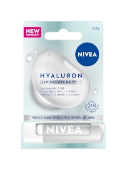 Balsamo labbra idratante trasparente NIVEA Hyaluron Lip Moisture Plus 52g