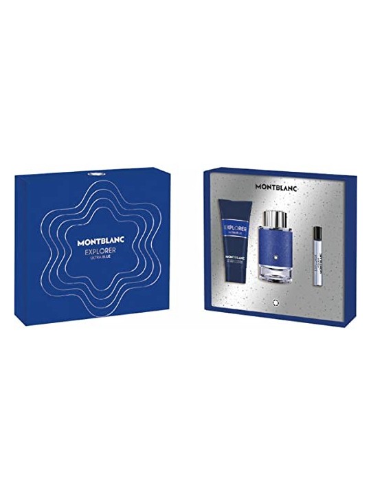 Montblanc EXPLORER ULTRA BLUE LOT 3 pcs unisex 3pz