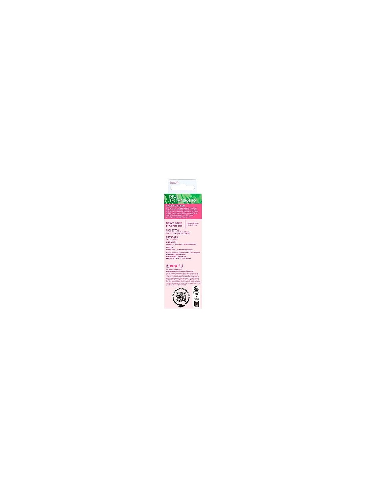 Real Techniques Set di spugne per dose di Nectar Pop Dewy donna 2 unit