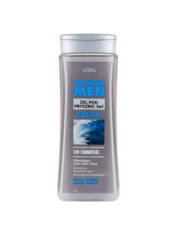 JOANNA Power Men Gel doccia rinfrescante e shampoo 3in1 300ml