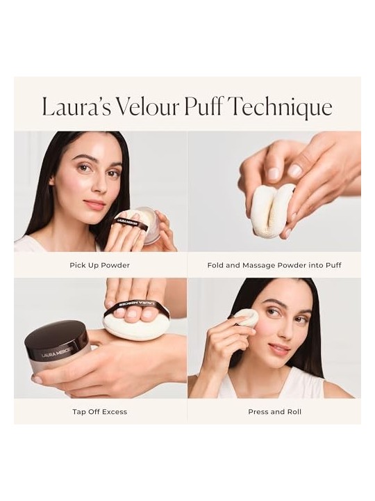 Laura Mercier Medium Velour Puff 2-Pack 1 unitï¿½ï¿½ 2pc