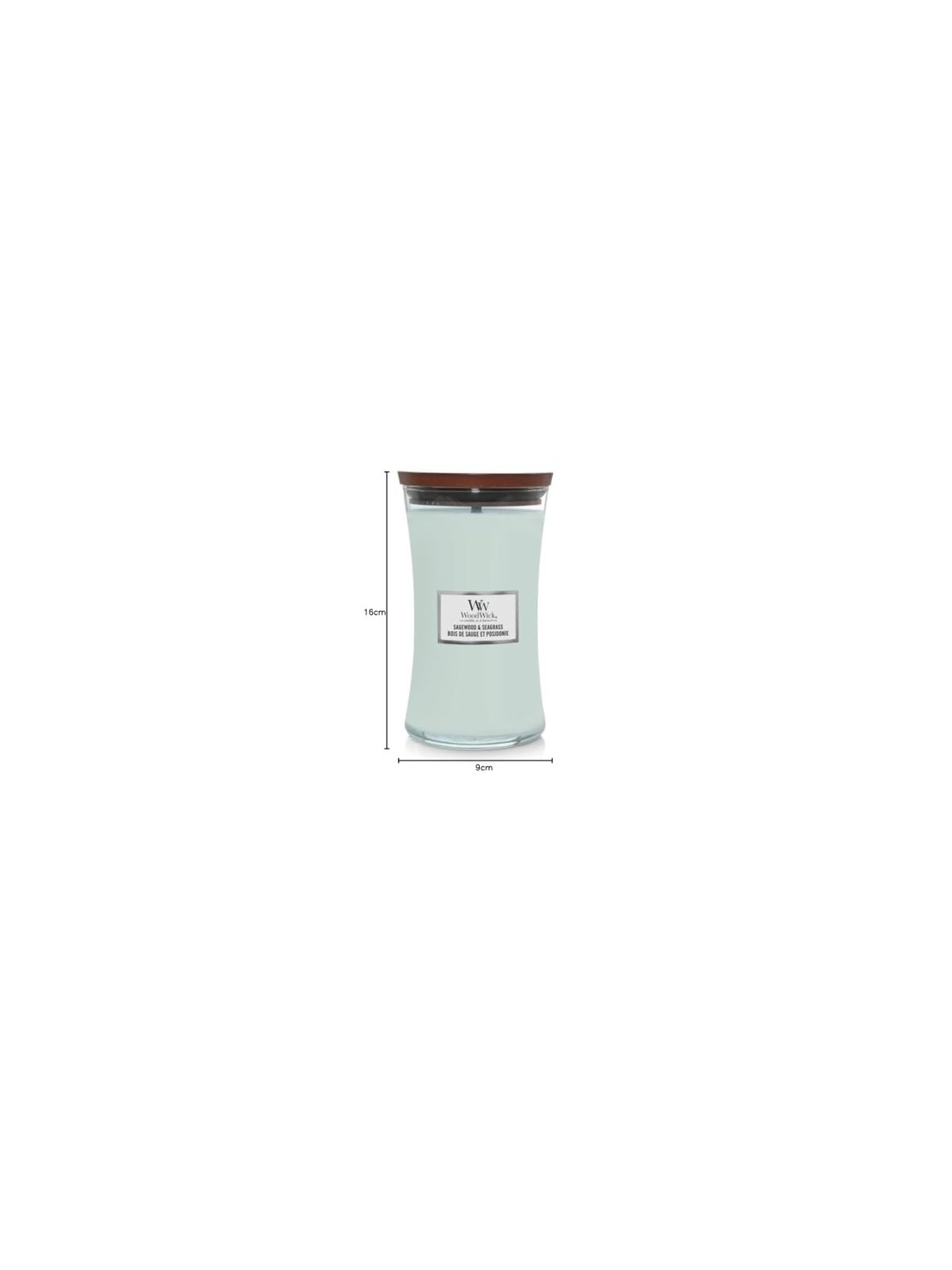 Candela legno di salvia e alghe 6090g