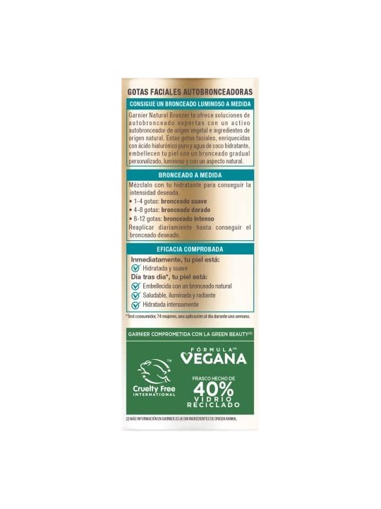 GARNIER NATURAL BRONZER gocce abbronzanti viso 30ml unisex