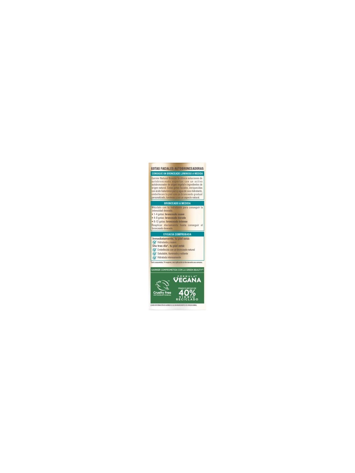 GARNIER NATURAL BRONZER gocce abbronzanti viso 30ml unisex