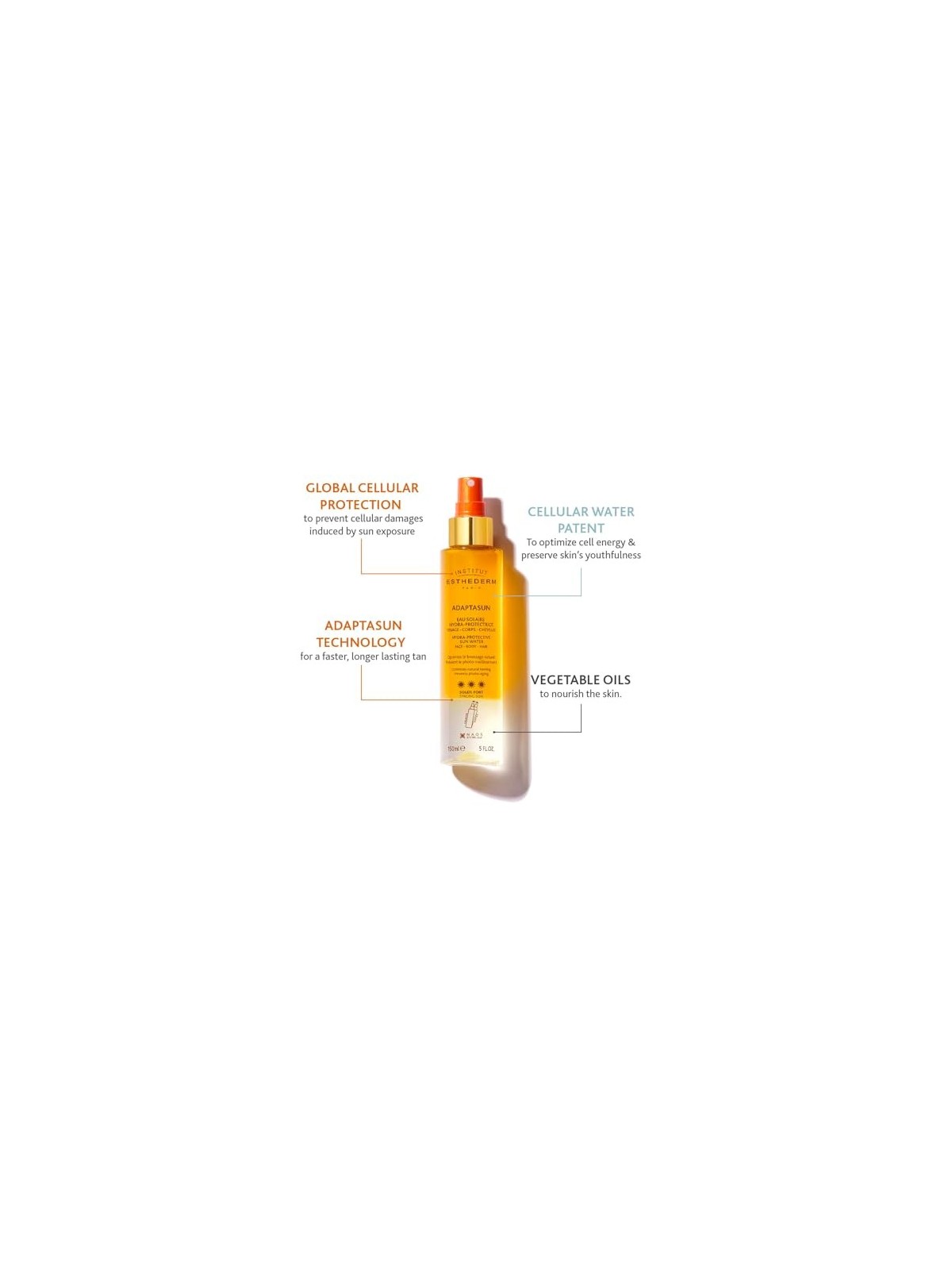 Institut Esthederm Adaptasun Strong Sun Acqua Solare IdraProtettiva Spray abbronzante unisex 150ml