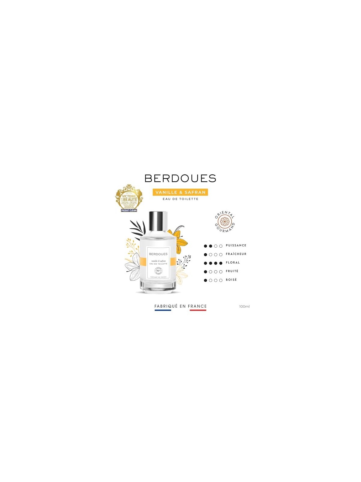 Profumo Berdoues VANILLE e SAFRAN 100ml donna