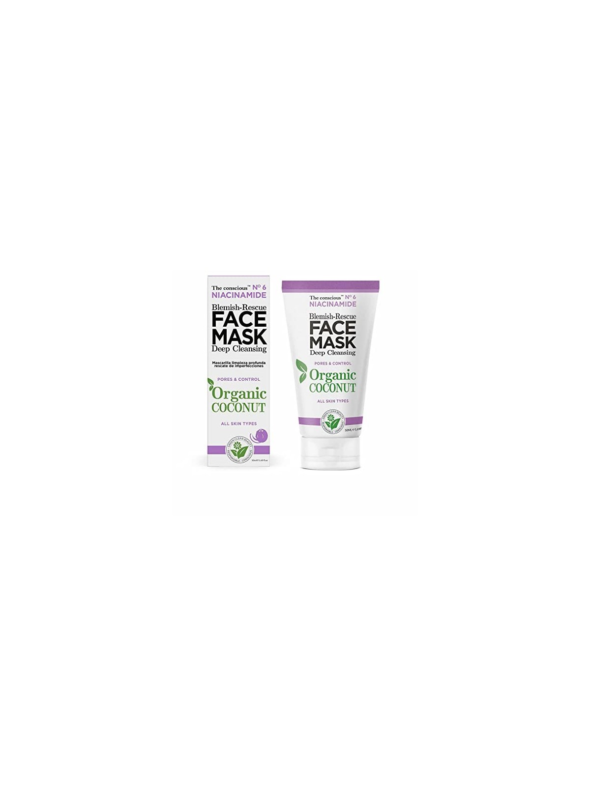 Maschera viso NIACINAMIDE antiimperfezioni cocco biologico 50ml