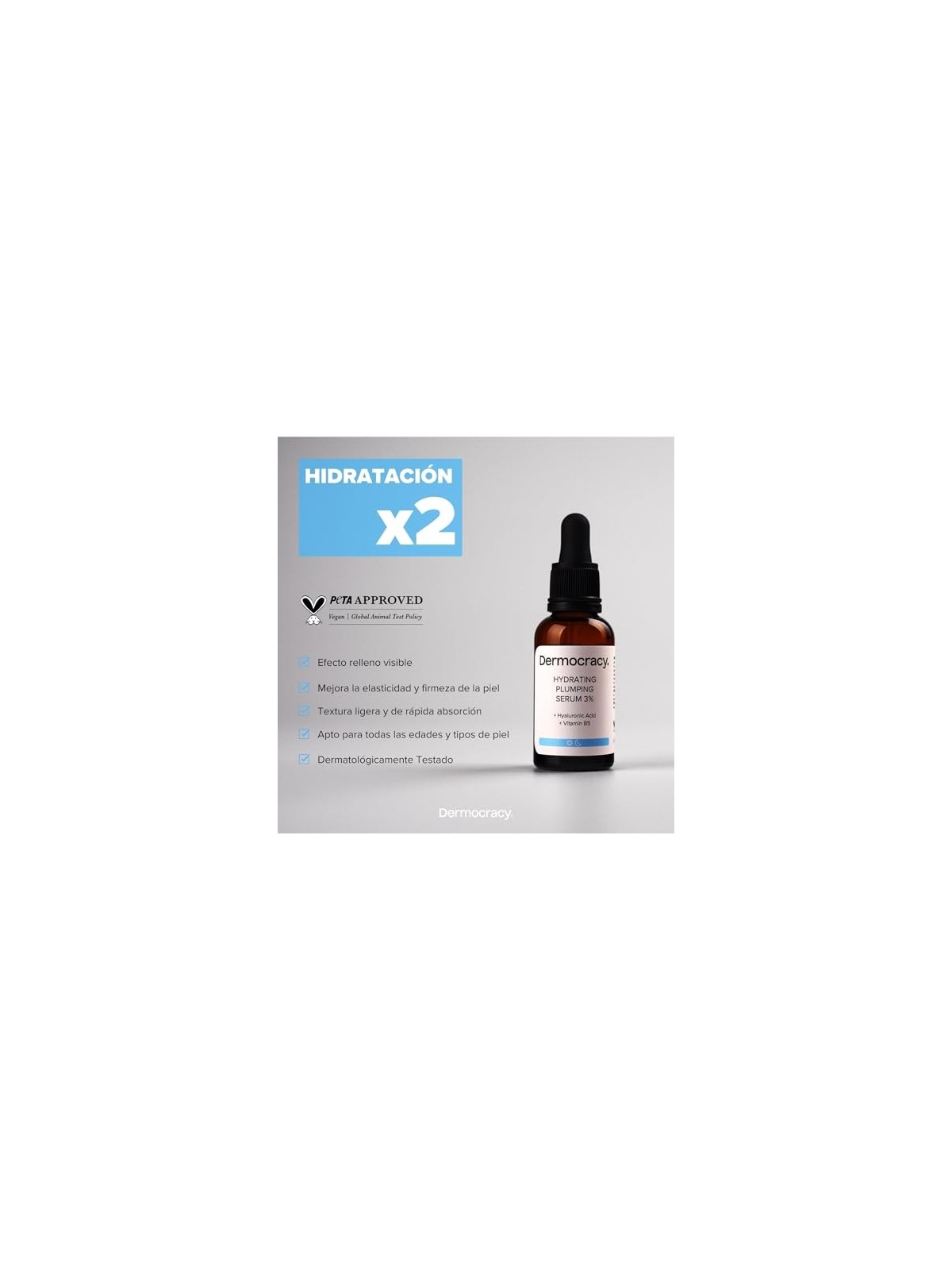 Dermocracy 3 ACIDO IALURONICO VITAMINA B5 siero viso 30ml donna