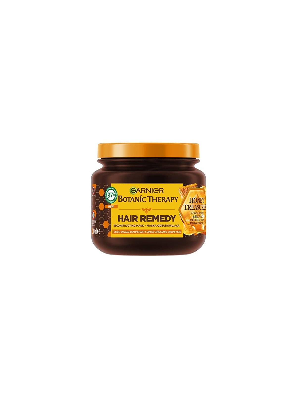 Maschera ricostruttiva per capelli danneggiati al miele di acacia