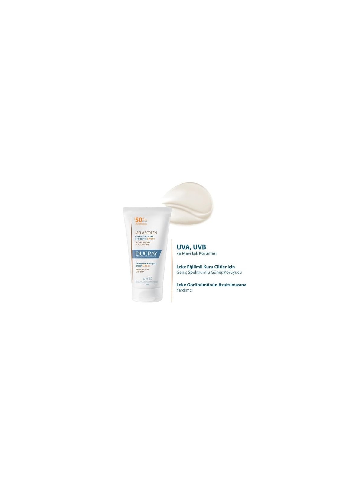 Ducray Melascreen UV Sun Cream SPF50 - Rich 40ml