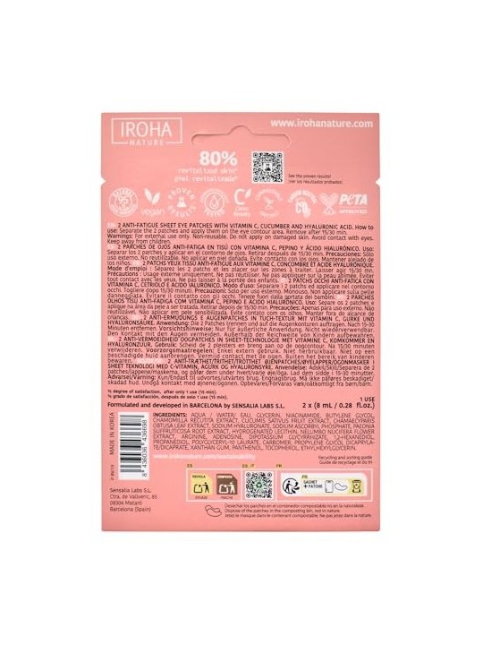 Iroha TONICO ESFOLIANTE tamponi preinumiditi 10 unit unisex