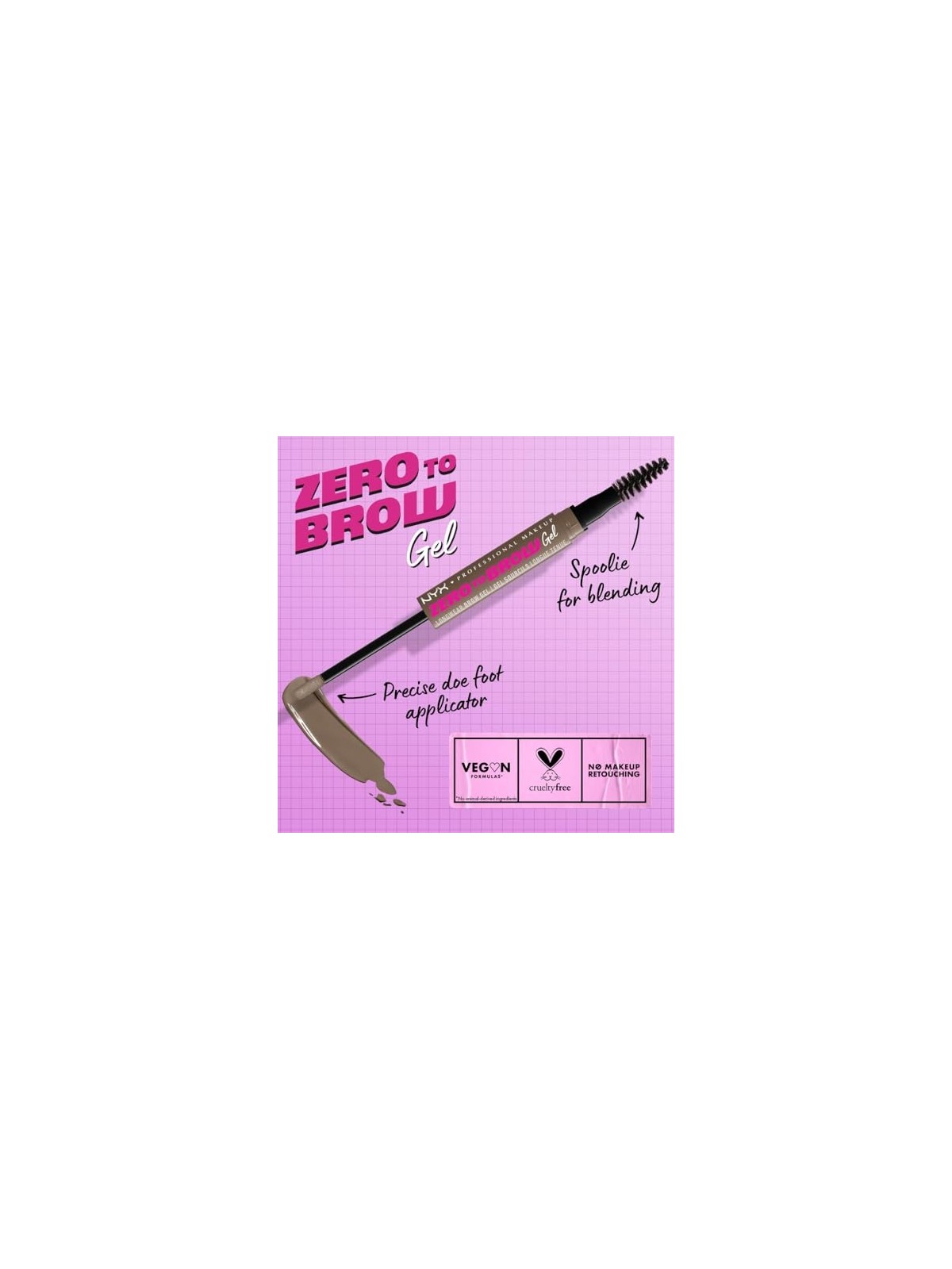 Nyx Professional Make Up ZERO TO BROW gel 02castano cenere 2ml unisex