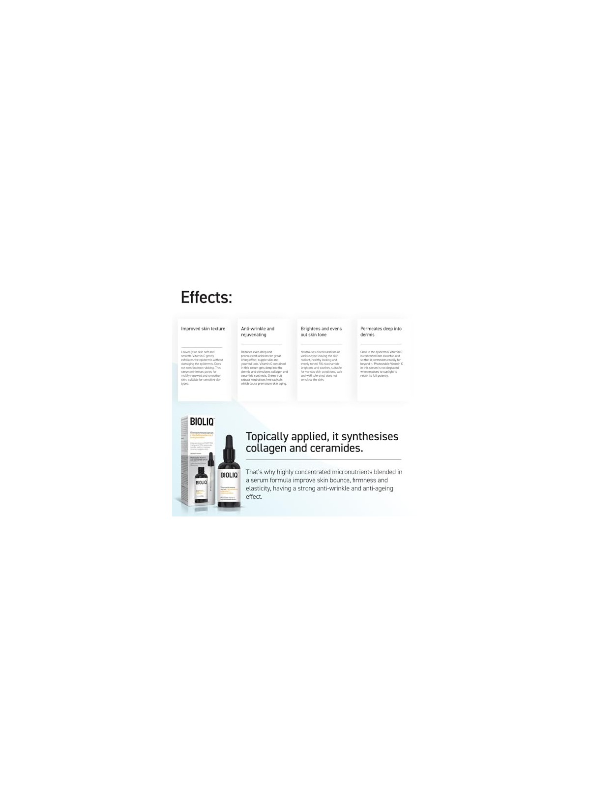 BIOLIQ Pro siero concentrato con vitamina C fotostabile e niacinamide 20ml