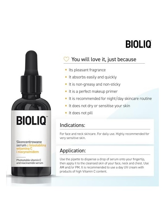 BIOLIQ Pro siero concentrato con vitamina C fotostabile e niacinamide 20ml
