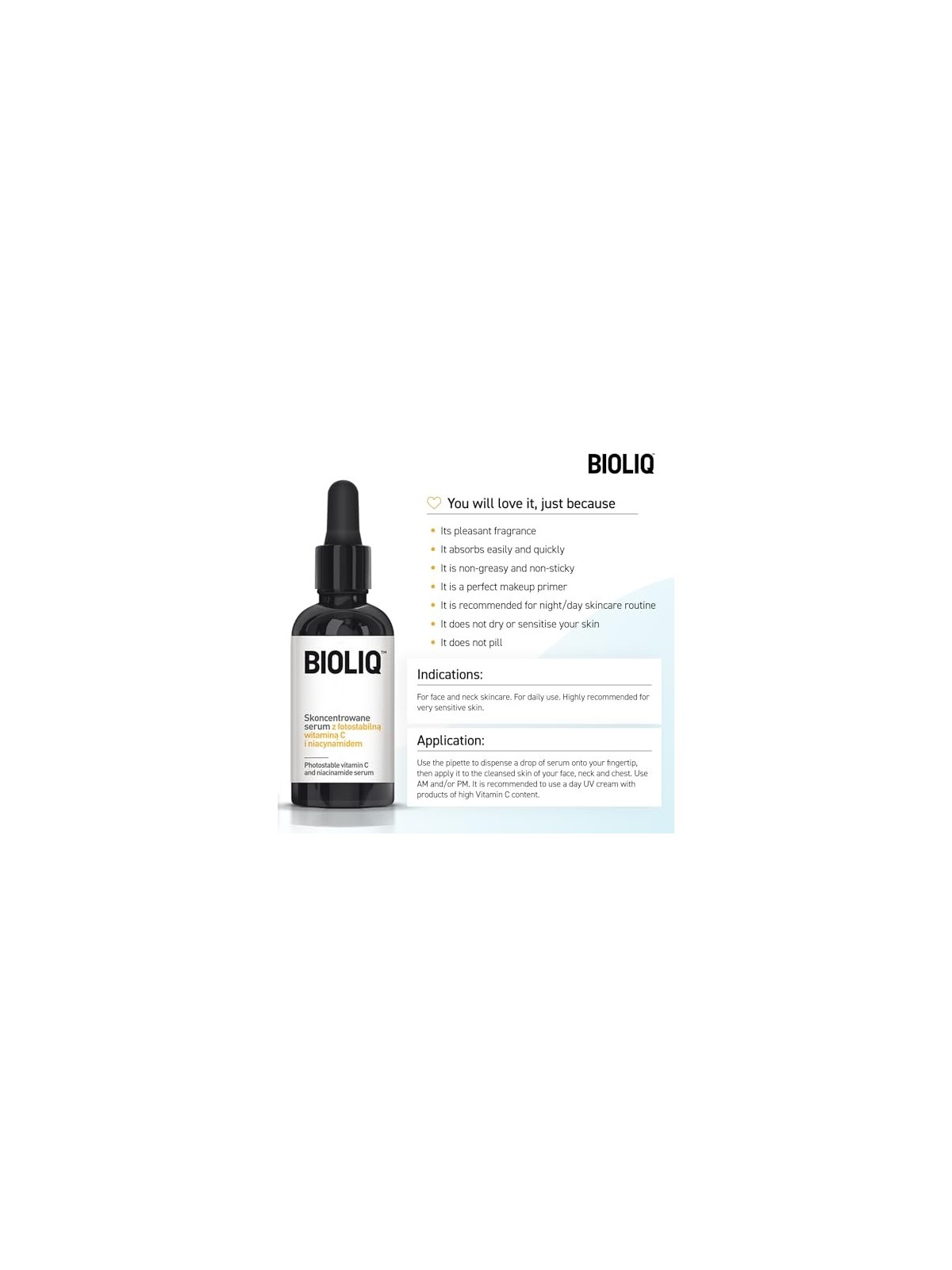 BIOLIQ Pro siero concentrato con vitamina C fotostabile e niacinamide 20ml