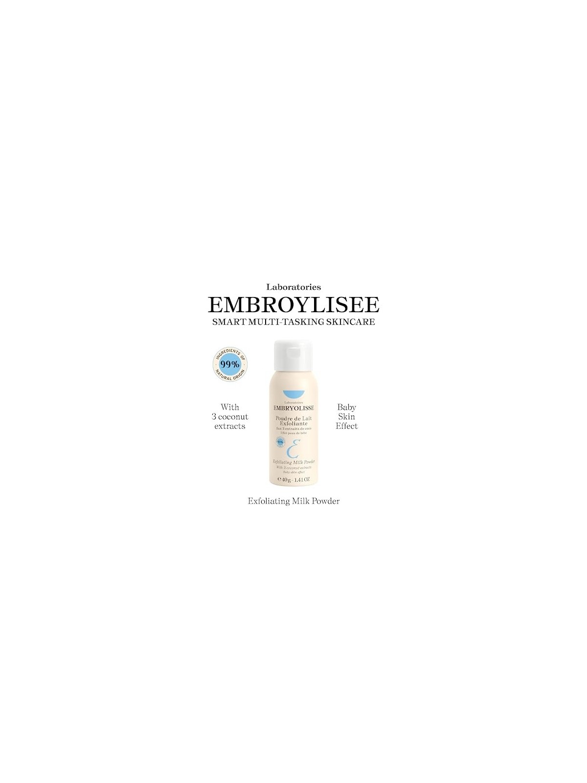 Embryolisse Polvere esfoliante fine Latte esfoliante in polvere 40 g donna Embryolisse www.essenzetotalstyle.com 