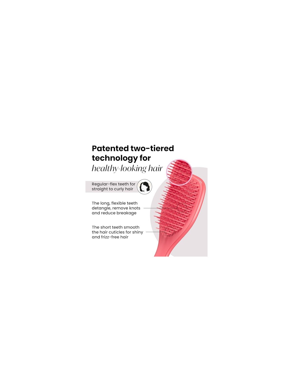 Tangle Teezer The Ultimate Detangler Mini Spazzola per capelli per un facile pettinatura Pink Punch donna