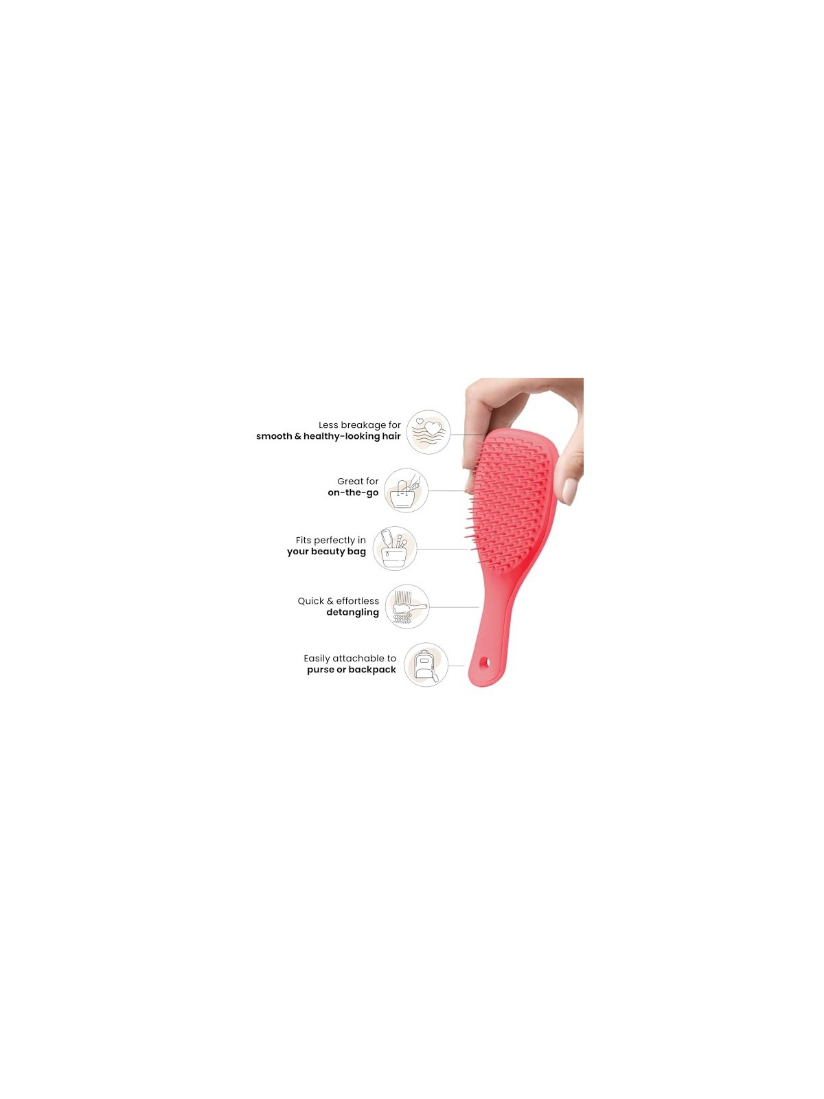Tangle Teezer The Ultimate Detangler Mini Spazzola per capelli per un facile pettinatura Pink Punch donna