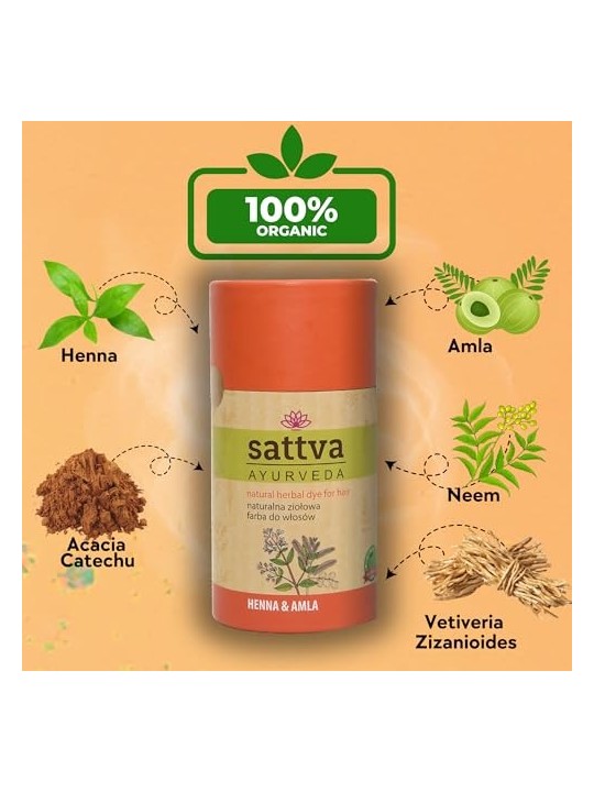 Tintura Naturale alle Erbe per Capelli Hennï¿½ï¿½ e Amla 150g