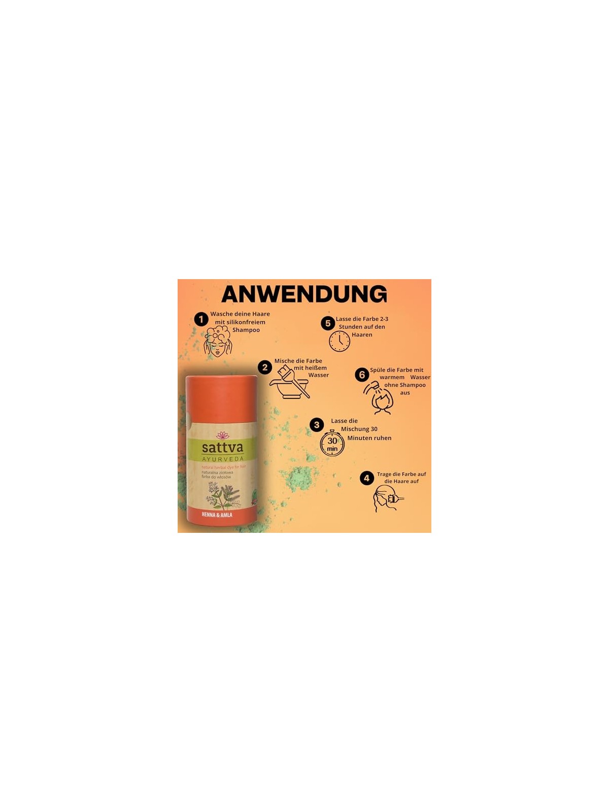 Tintura Naturale alle Erbe per Capelli Hennï¿½ï¿½ e Amla 150g