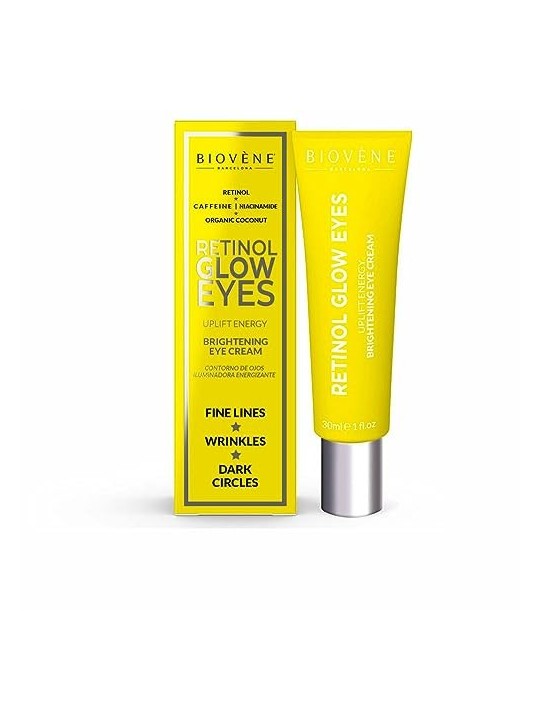 Biovne RETINOL GLOW EYES crema illuminante energizzante per gli occhi 30ml donna Biovène www.essenzetotalstyle.com 