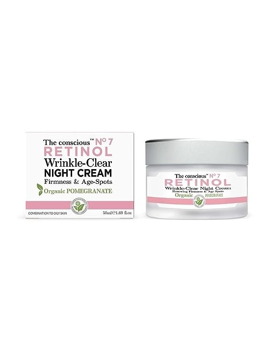 Crema notte antirughe RETINOL con melagrana bio 50ml