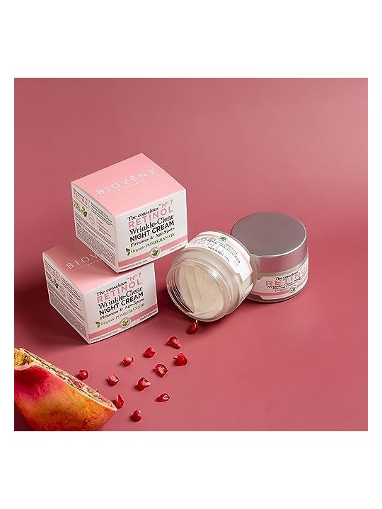 Crema notte antirughe RETINOL con melagrana bio 50ml