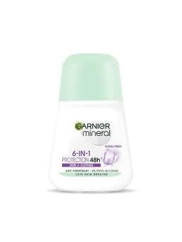 GARNIER 6in1 Protezione 48h Pelle E Vestiti Rotolo antitraspirante RollOn Floral Fresh 50ml