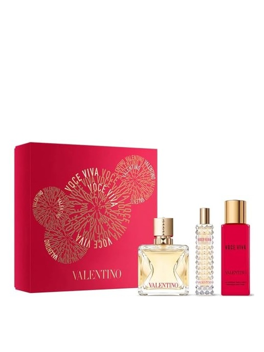 Valentino Voce Viva Giftset 115ml eau de parfum Spray 100ml- eau de parfum Spray 15ml