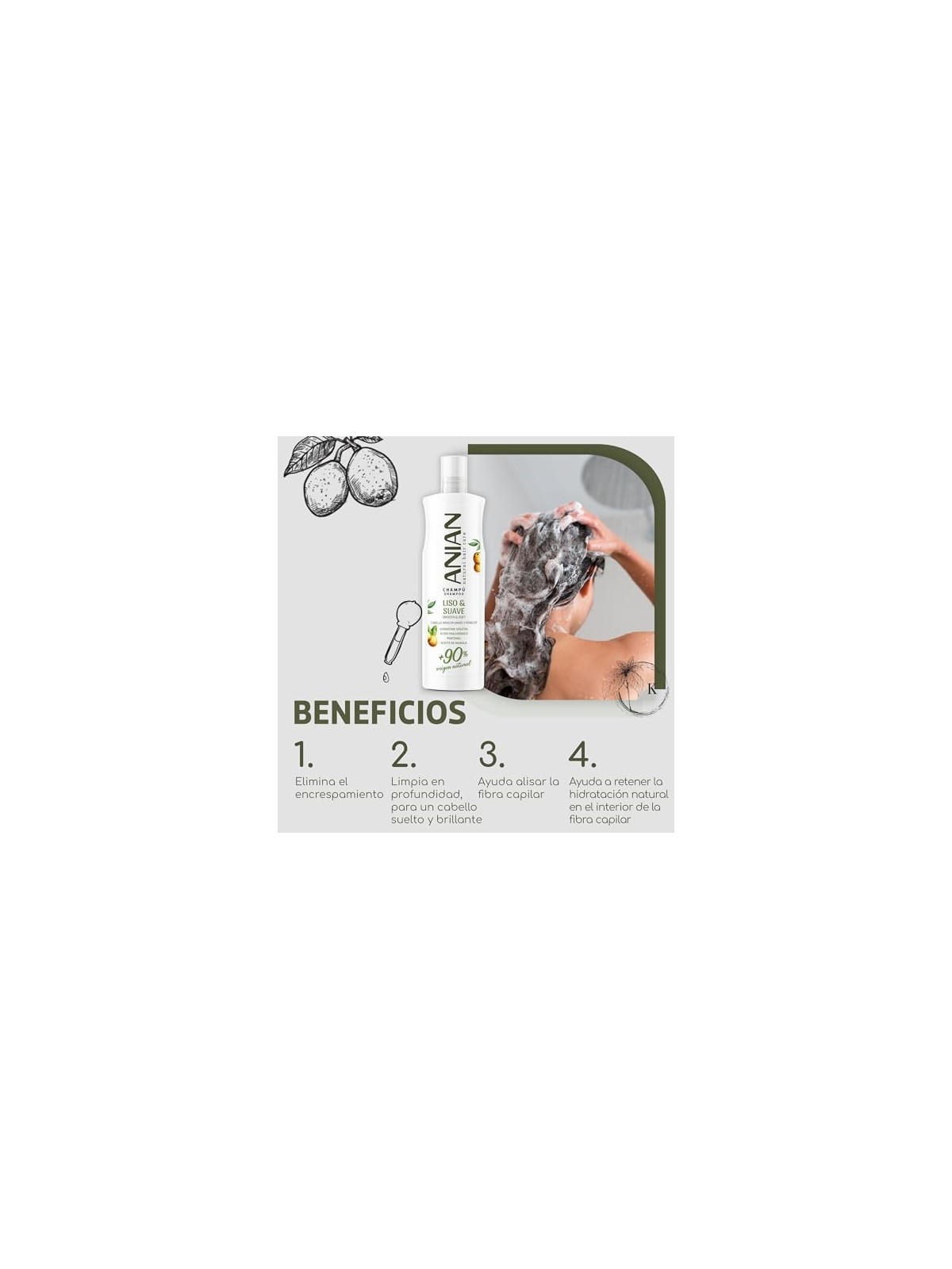 Anian LISO and SUAVE Keratin Vegetal Shampoo 400ml Women