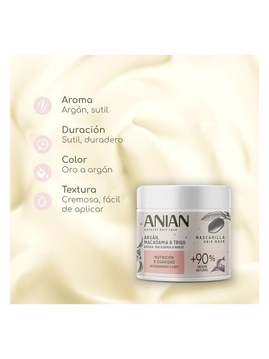 Maschera capelli Anian ARGï¿½ï¿½N nutrizione e morbidezza 350ml donna