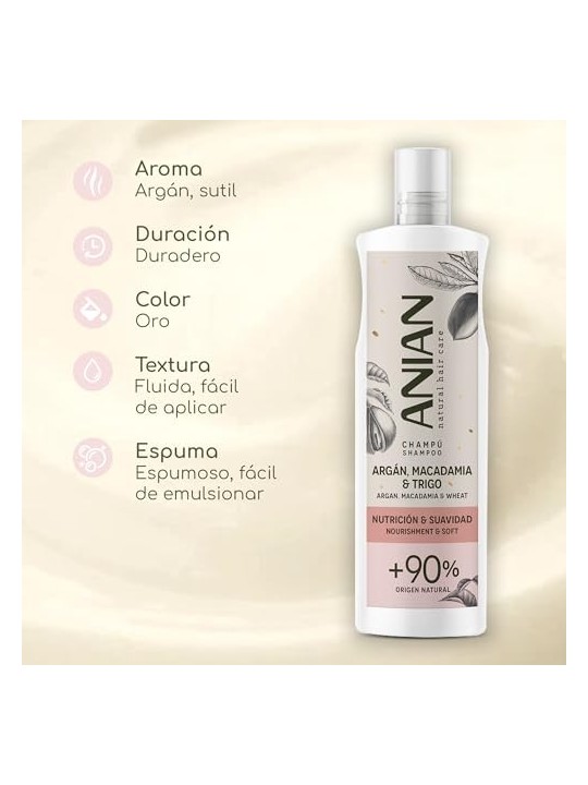 Anian ARGN nutrizione e morbidezza shampoo 400ml donna