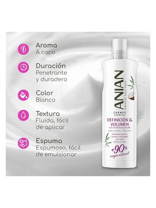 Anian DEFINITION and VOLUME Vegetal Shampoo 400ml Women