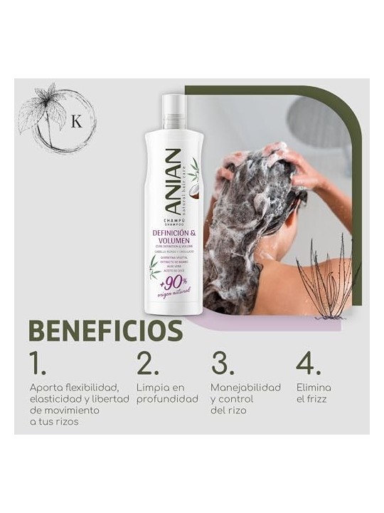 Anian DEFINITION and VOLUME Vegetal Shampoo 400ml Women