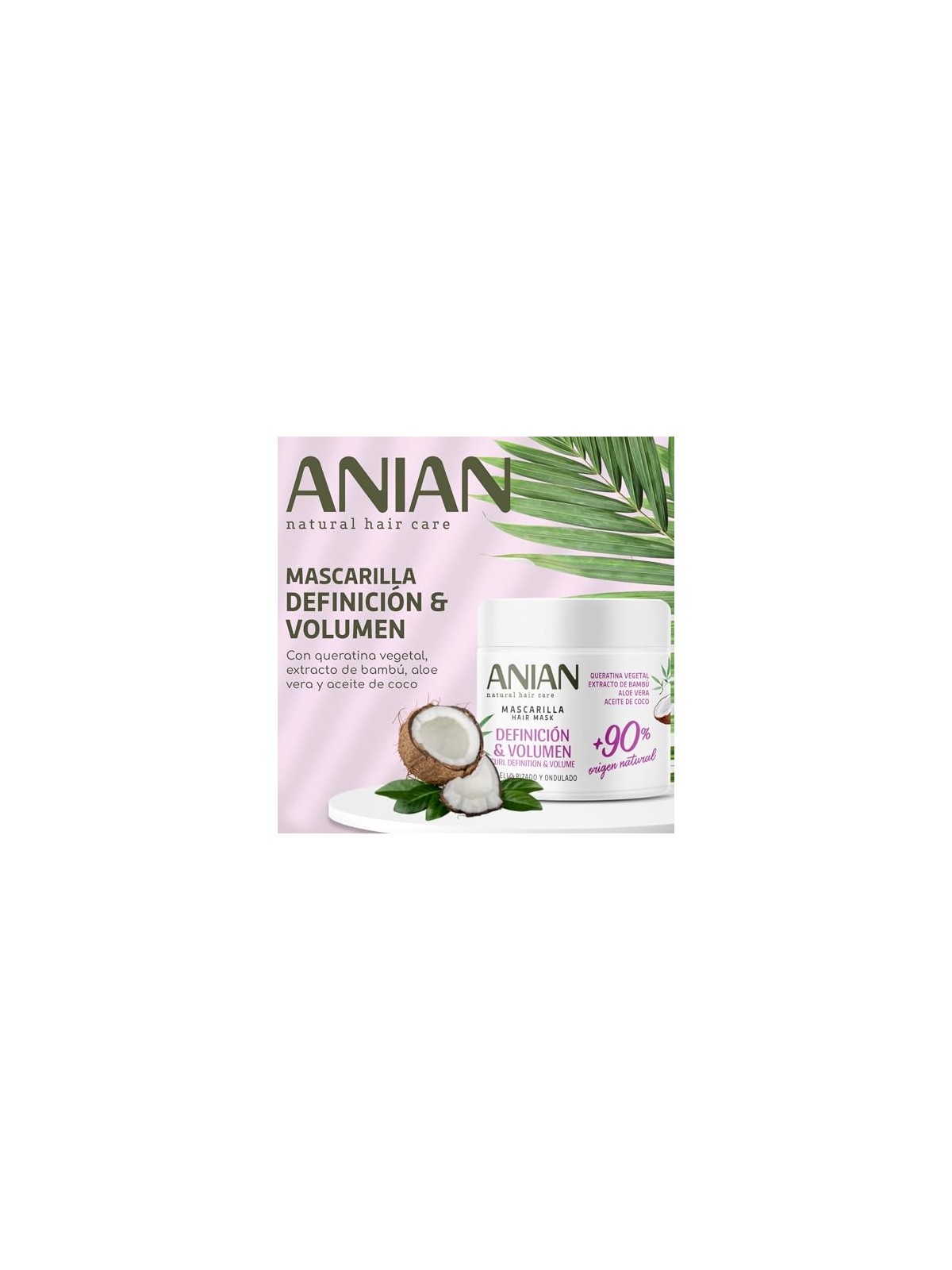 Anian DEFINIZIONE e VOLUME maschera di cheratina vegetale 350ml per donna