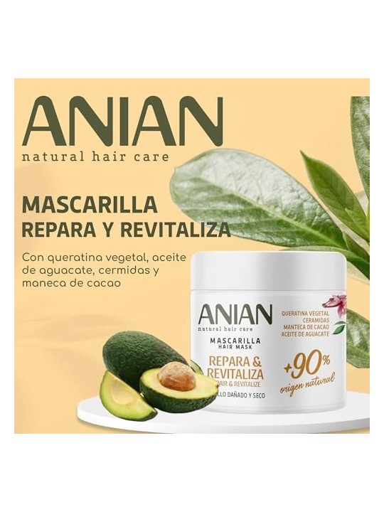 Anian RIPARA e RIVITALIZZA maschera di cheratina vegetale 350ml per donna