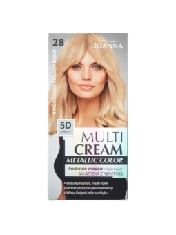 JOANNA Multi Cream Metallic Color Tintura per capelli effetto 5D 28 Biondo perla molto chiaro